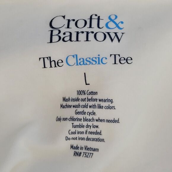 Croft & Barrow Cream The Classic Tee Multicolored Christmas Trees Size Large - Picture 4 of 5